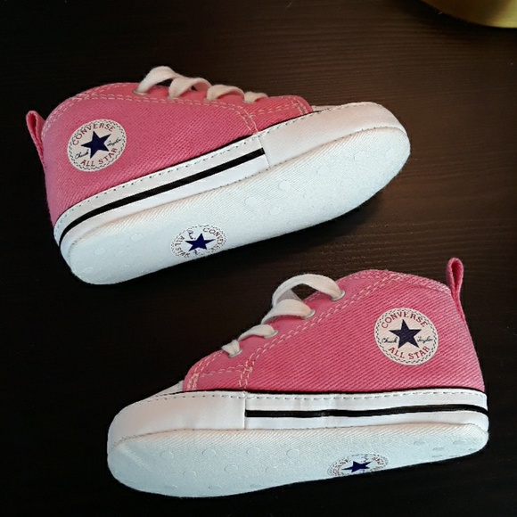 🆕️🎁NWB Converse Pink Baby Shoes/Soft Bott - Picture 3 of 8